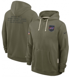 Men's Buffalo Bills Olive 2025 Salute to Service Pullover Hoodie
