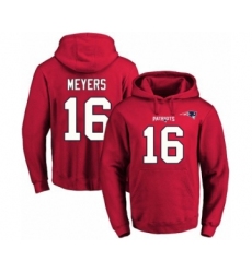 Football Men's New England Patriots #16 Jakobi Meyers Red Name & Number Pullover Hoodie