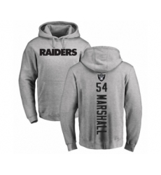 Football Oakland Raiders #54 Brandon Marshall Ash Backer Pullover Hoodie