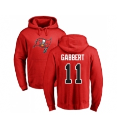 Football Tampa Bay Buccaneers #11 Blaine Gabbert Red Name & Number Logo Pullover Hoodie