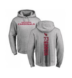 Football Arizona Cardinals #73 Max Garcia Ash Backer Pullover Hoodie