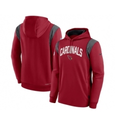 Men's Arizona Cardinals Burgundy Sideline Stack Performance Pullover Hoodie