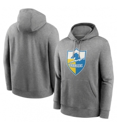 Men's Los Angeles Chargers Heather Gray Primary Logo Long Sleeve Hoodie