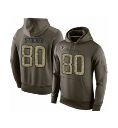 Football Men's Atlanta Falcons #80 Luke Stocker Green Salute To Service Pullover Hoodie