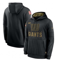 Men's NFL New York Giants 2020 Salute To Service Black Pullover Hoodie