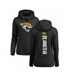 Football Women's Jacksonville Jaguars #30 Ryquell Armstead Black Backer Pullover Hoodie