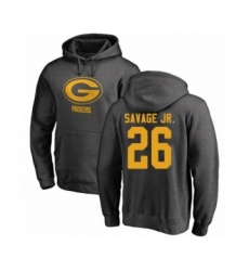 Football Green Bay Packers #26 Darnell Savage Jr. Ash One Color Pullover Hoodie