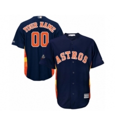 Youth Houston Astros Customized Authentic Navy Blue Alternate Cool Base 2019 World Series Bound Baseball Jersey