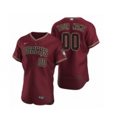 Men's Arizona Diamondbacks Custom Nike Crimson Authentic 2020 Alternate Jersey