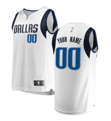 Men's Dallas Mavericks Fanatics Branded White Fast Break Custom Replica Jersey - Association Edition