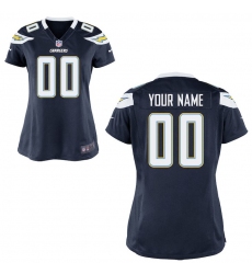 WomenÕs Los Angeles Chargers Nike Navy Blue Custom Game Jersey