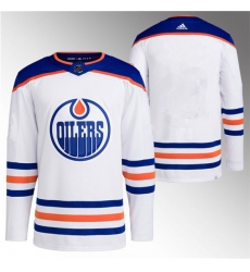 Men's Edmonton Oilers Custom White Stitched Jersey