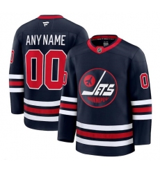 Men's Winnipeg Jets Active Player Custom Navy 2024-25 Alternate Stitched Hockey Jersey