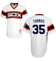 Men's Mitchell and Ness 1983 Chicago White Sox #35 Frank Thomas Authentic White Throwback MLB Jersey