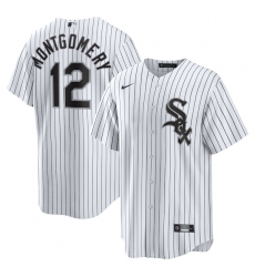 Men's Chicago White Sox #12 Colson Montgomery White Cool Base Stitched Baseball Jersey