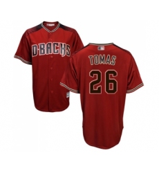 Men's Arizona Diamondbacks #26 Yasmany Tomas Replica Red Brick Alternate Cool Base Baseball Jersey