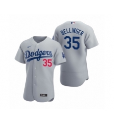 Men's Los Angeles Dodgers #35 Cody Bellinger Nike Gray Authentic 2020 Alternate Jersey