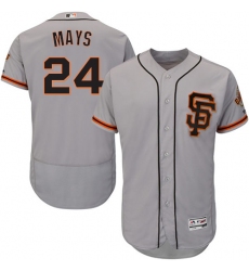 Men's Majestic San Francisco Giants #24 Willie Mays Grey Alternate Flex Base Authentic Collection MLB Jersey