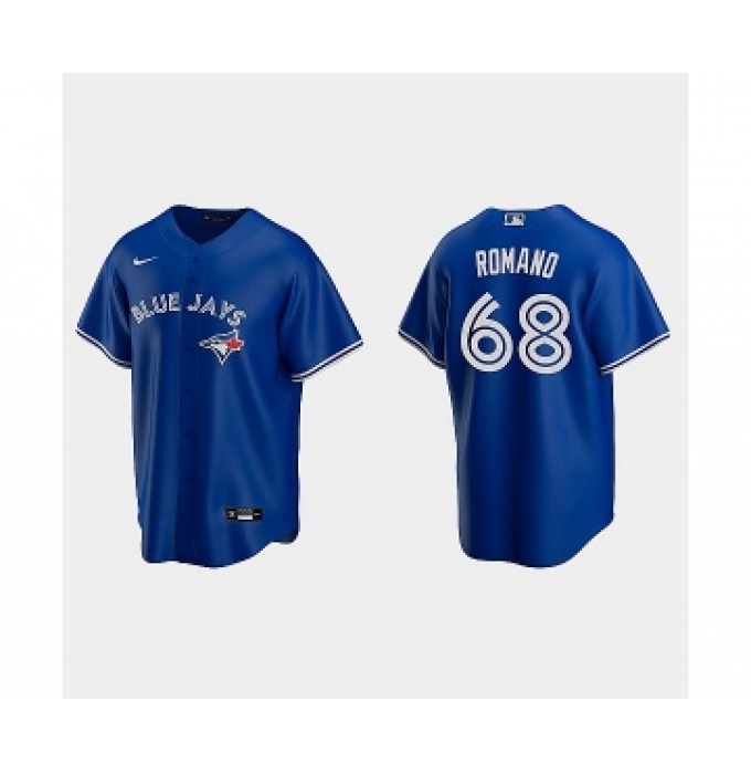 Men's Blue Jays #68 Jordan Romano Royal Replica Jersey