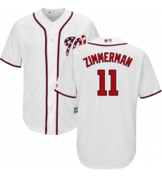 Men's Majestic Washington Nationals #11 Ryan Zimmerman Replica White Home Cool Base MLB Jersey