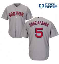 Youth Majestic Boston Red Sox #5 Nomar Garciaparra Replica Grey Road Cool Base MLB Jersey