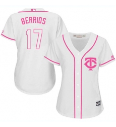 Women's Majestic Minnesota Twins #17 Jose Berrios Authentic White Fashion Cool Base MLB Jersey