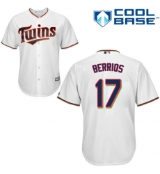Youth Majestic Minnesota Twins #17 Jose Berrios Replica White Home Cool Base MLB Jersey
