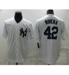 Men's New York Yankees #42 Mariano Rivera White Throwback Stitched MLB Cool Base Nike Jersey