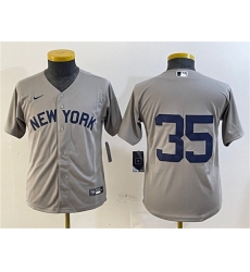 Women's New York Yankees #35 Clay Holmes Gray Cool Base Stitched Baseball Jersey(Run Small)
