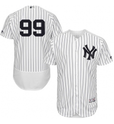 Men's Majestic New York Yankees #99 Aaron Judge White/Navy Flexbase Authentic Collection MLB Jersey