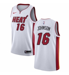 Women's Nike Miami Heat #16 James Johnson Swingman NBA Jersey - Association Edition