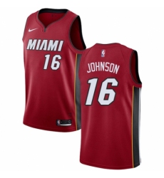Youth Nike Miami Heat #16 James Johnson Swingman Red NBA Jersey Statement Edition
