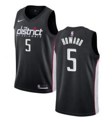 Men's Nike Washington Wizards #5 Juwan Howard Swingman Black NBA Jersey - City Edition