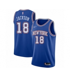 Youth New York Knicks #18 Phil Jackson Swingman Blue Basketball Jersey - Statement Edition