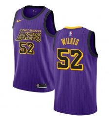 Women's Nike Los Angeles Lakers #52 Jamaal Wilkes Swingman Purple NBA Jersey - City Edition