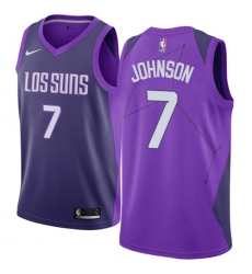 Men's Nike Phoenix Suns #7 Kevin Johnson Swingman Purple NBA Jersey - City Edition