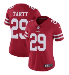 Women's Nike San Francisco 49ers #29 Jaquiski Tartt Red Team Color Vapor Untouchable Limited Player NFL Jersey
