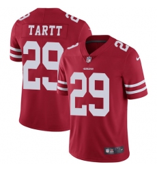 Youth Nike San Francisco 49ers #29 Jaquiski Tartt Red Team Color Vapor Untouchable Limited Player NFL Jersey