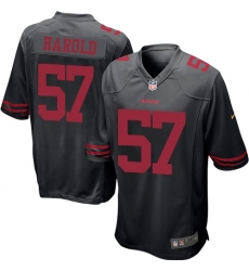 Men's Nike San Francisco 49ers #57 Eli Harold Game Black NFL Jersey