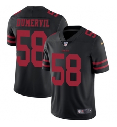 Men's Nike San Francisco 49ers #58 Elvis Dumervil Black Vapor Untouchable Limited Player NFL Jersey