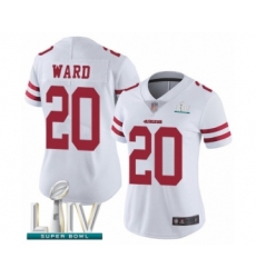 Women's San Francisco 49ers #20 Jimmie Ward White Vapor Untouchable Limited Player Super Bowl LIV Bound Football Jersey