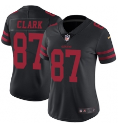 Women's Nike San Francisco 49ers #87 Dwight Clark Black Vapor Untouchable Limited Player NFL Jersey