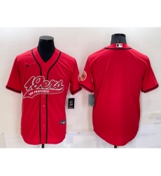 Men's San Francisco 49ers Blank Red Stitched MLB Cool Base Nike Baseball Jersey