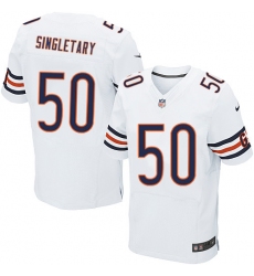 Men's Nike Chicago Bears #50 Mike Singletary Elite White NFL Jersey