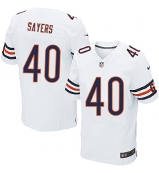 Men's Nike Chicago Bears #40 Gale Sayers Elite White NFL Jersey