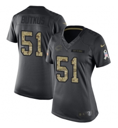 Women's Nike Chicago Bears #51 Dick Butkus Limited Black 2016 Salute to Service NFL Jersey