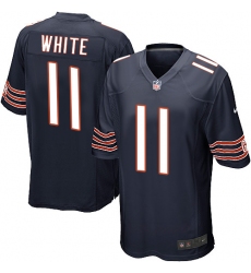 Men's Nike Chicago Bears #11 Kevin White Game Navy Blue Team Color NFL Jersey