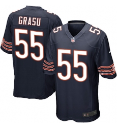 Men's Nike Chicago Bears #55 Hroniss Grasu Game Navy Blue Team Color NFL Jersey
