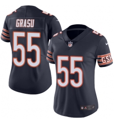 Women's Nike Chicago Bears #55 Hroniss Grasu Navy Blue Team Color Vapor Untouchable Limited Player NFL Jersey