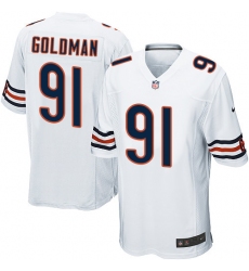 Men's Nike Chicago Bears #91 Eddie Goldman Game White NFL Jersey